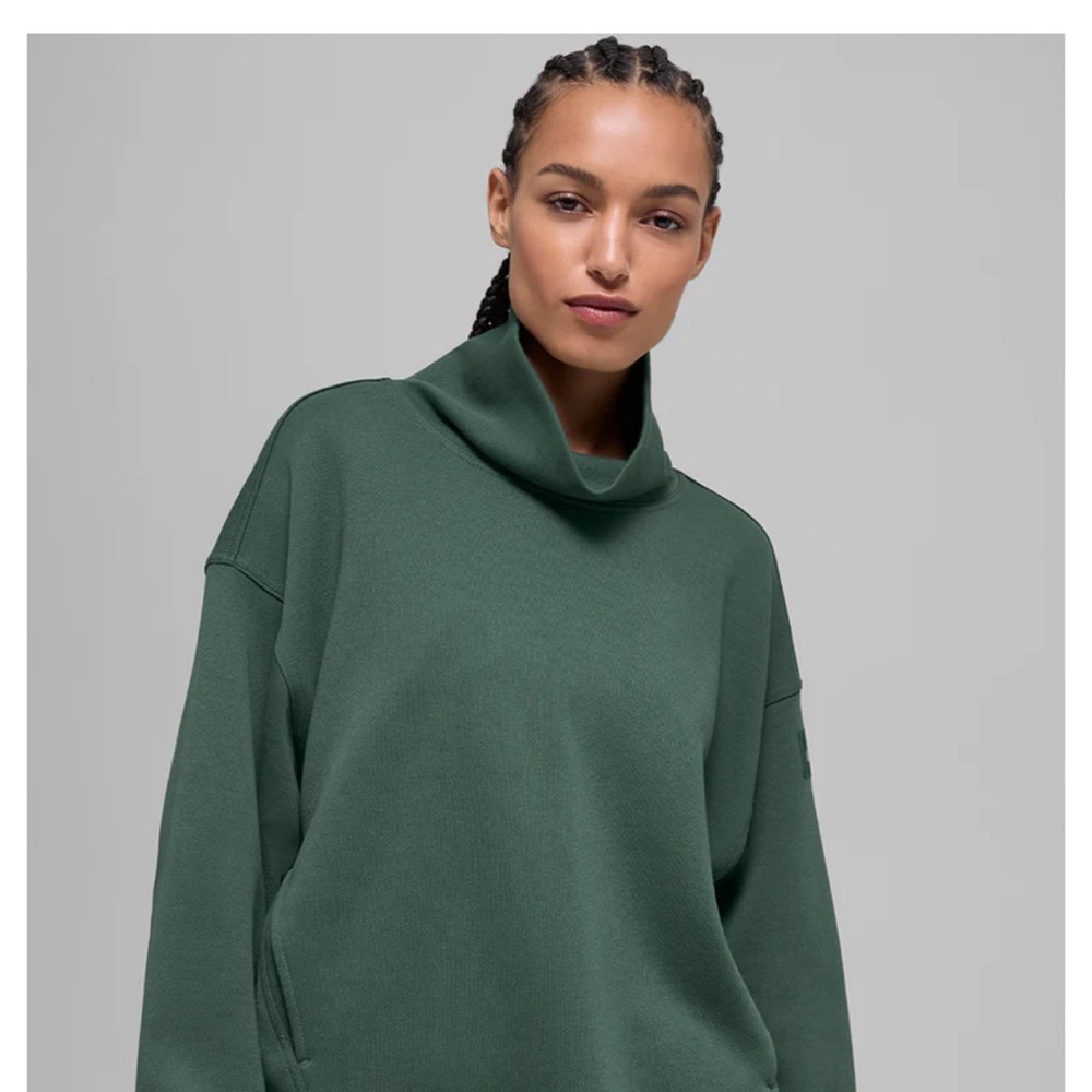 ALO Yoga Forest Green Cowl Neck Sweater